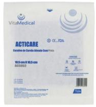 Curativo Carvão Ativado E Prata 10,5X10,5Cm C/10 Unid Vtm Curativo Carvão Ativado E Prata 10,5X10,5Cm C/10 Unid Vtm