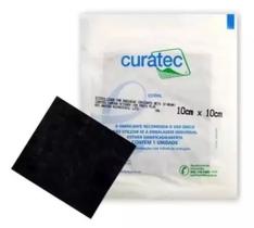 Curativo Carvão Prata Ativado 10x10cm Estéril Curatec