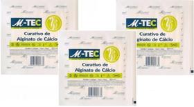 Curativo De Alginato De Cálcio 10cm X 10cm M-tec - (Kit com 3 Unid)