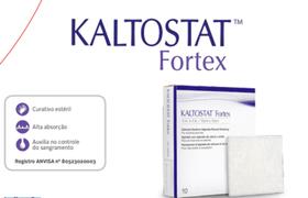Curativo de Alginato de Cálcio e Sódio de Alta Absorção Kaltostat Fortex 10x10cm - Caixa 10 Unidades