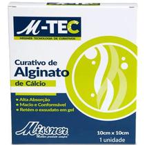 Curativo de Alginato de Cálcio MTEC Missner 10cm x10cm unidade