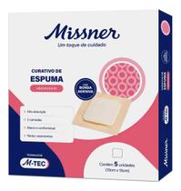 Curativo de Espuma Absorvente com Borda de Silicone Missner - MTEC-CEA-BORD-SILICONE-15X15 Curativo de Espuma Absorvente com Borda de Silicone Missner - MTEC-CEA-BORD-SILICONE-15X15