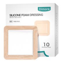 Curativo de espuma de silicone Dimora 6x6cm para tratamento de feridas à prova d'água