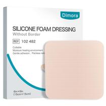 Curativo de espuma de silicone Dimora 6x6cm Wound Care, pacote com 5