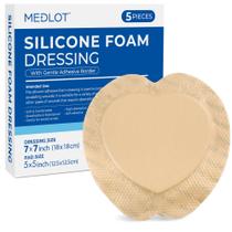 Curativo de espuma LotFancy Sacral 7x7cm 5 unidades para tratamento de feridas