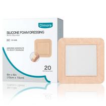 Curativo de feridas Dimora Silicone Foam 15x15cm, impermeável, pacote com 20 Curativo de feridas Dimora Silicone Foam 15x15cm, impermeável, pacote com 20