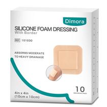 Curativo de feridas Dimora Silicone Foam, pacote com 10 unidades, 10x10cm FSA/HSA