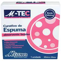 Curativo Espuma Absorvente Border M-Tec 10x10cm - unidade - Missner