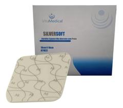 Curativo Espuma E Prata Silversoft 10x10 Ag Poliuretano Macio e Adaptável - Vita Medical - Unidade