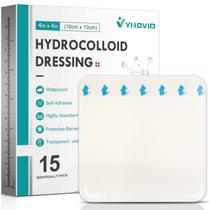 Curativo Hidrocolóide YHOVID 10 cm 10 cm Impermeável - Pacote com 15 unidades Curativo Hidrocolóide YHOVID 10 cm 10 cm Impermeável - Pacote com 15 unidades