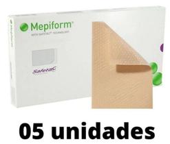 Curativo Mepiform 10 x 18cm De Silicone Para Cicatrizes e Queloides Caixa C/5 - Molnlycke