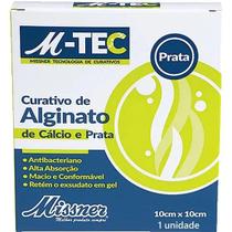 Curativo MTec Alginato de Calcio e Prata 10X10cm unidade Missner