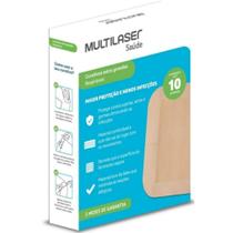 Curativo Multilaser Saúde extra grande, caixa com 10 unidades
