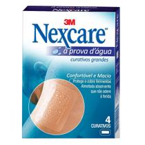 Curativo Nexcare 3M À Prova D'água Com 4 Curativos Grandes