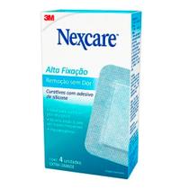 Curativo Nexcare Alta Fixação Remoção sem Dor Extra Grande 4 Unidades