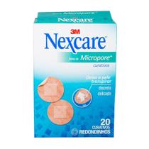 Curativo Nexcare Micropore Redondos com 20 Unidades 3M