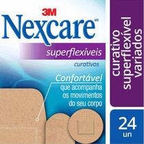 Curativo Nexcare Superflexiveis Variados 24 Unidades 3M Curativo Nexcare Superflexiveis Variados 24 Unidades 3M