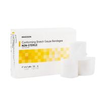 Curativo para feridas, bandagens de gaze elástica McKesson, 5 cm x 3,7 m, 12 ct Curativo para feridas, bandagens de gaze elástica McKesson, 5 cm x 3,7 m, 12 ct