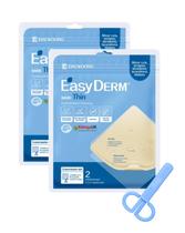 Curativo para feridas Easyderm Thin Hydrocolloid de 10 cm x 10 cm, pacote com 2