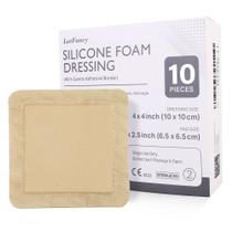 Curativo para feridas, espuma de silicone LotFancy, 10 unidades, 4x4 cm