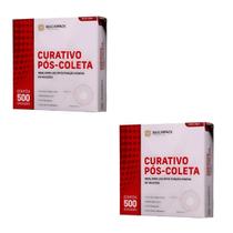 Curativo Pós Coleta Redondo Flexível 1000 Unidades Descarpack 2 Caixas