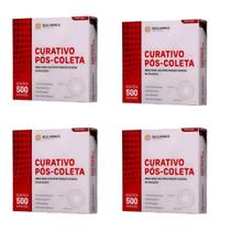Curativo Pós Coleta Redondo Flexível 2000 Unidades Descarpack 4 Caixas