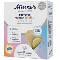 Curativo protetor ocular missner infantil adesivo de silicone cx. 14 unidades Curativo protetor ocular missner infantil adesivo de silicone cx. 14 unidades