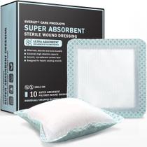 Curativo superabsorvente EVERLIT para tratamento de feridas 4x4 cm (pacote 10)