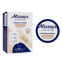 Curativo (Tipo Band Aid) Flexível Bege Caixa C/ 40 Unidades - Missner