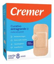 Curativo Transparente Extra Grande Bege C/8 Cremer KIT 3 UN