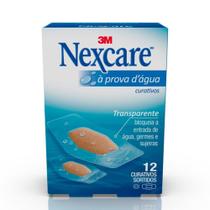 Curativos À Prova d'água Sortidos Nexcare 3M com 12 unidades Curativos À Prova d'água Sortidos Nexcare 3M com 12 unidades