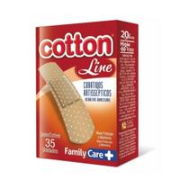 Curativos Antisséptico Flexível Adesivo Cotton Line 35 Unidades Bege Kit 3 Caixas Curativos Antisséptico Flexível Adesivo Cotton Line 35 Unidades Bege Kit 3 Caixas