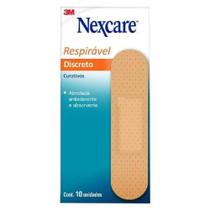 Curativos Bege Discreto 3M Nexcare Respirável 10und Curativos Bege Discreto 3M Nexcare Respirável 10und