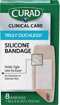 Curativos Curad Truly Ouchless XL de Silicone Pacote com 8 Unidades