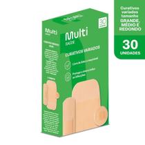 Curativos Variados Caixa com 30un Multi Saúde - HC495 - Multilaser Curativos Variados Caixa com 30un Multi Saúde - HC495 - Multilaser