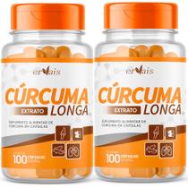 Curcum a Longa Extrato Puro 2 Frascos 200 cápsulas - Ervais Premium