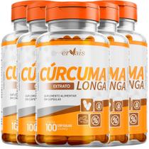 Curcum Longa Açafrã Concentrado 5 Frascos 500 cápsulas