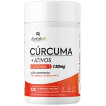 Cúrcuma Ativos, Longa Duração: 4 Meses, 120 Cápsulas, Com Vitamina E, Selênio, B12