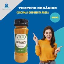 Cúrcuma Com Pimenta Preta Orgãnica 60g Mano Velho