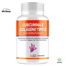 Curcumina E Colágeno Tipo 2 120 Comprimidos Mastigáveis - Biovittas