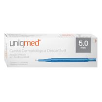 Cureta Dermatologia Descartável com10 UN 5.0mm Uniqmed