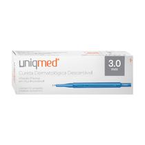 Cureta dermatológica descartável 3,0mm uniqmed tamanho:3,0mm