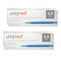 Cureta dermatológica descartável 5,0mm kit 2cx uniqmed tamanho:5,0mm Cureta dermatológica descartável 5,0mm kit 2cx uniqmed tamanho:5,0mm