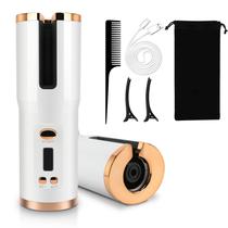 Curling Iron Augot Cordless Automático Recarregável Branco Curling Iron Augot Cordless Automático Recarregável Branco