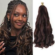 Curly Braiding Hair Lianzi French Curl 30cm, 8 pacotes para mulheres