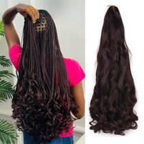 Curly Braiding Hair Lianzi French Curl 35 cm, 8 pacotes para mulheres