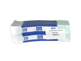 Currency Band Huron 100 Blue (20.000 unidades) com adesivo Currency Band Huron 100 Blue (20.000 unidades) com adesivo