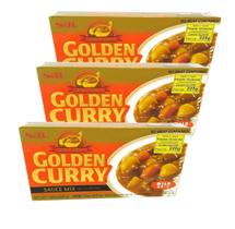 Curry Golden S&B Amakuchi Suave 220g (Kit com 3)