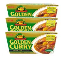 Curry Golden S&b Chukara Médio 220g (Kit com 3)