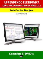 Curso em DVD aula físico,Aprendendo Eletrônica com o Simulador Multisim. 5 volumes